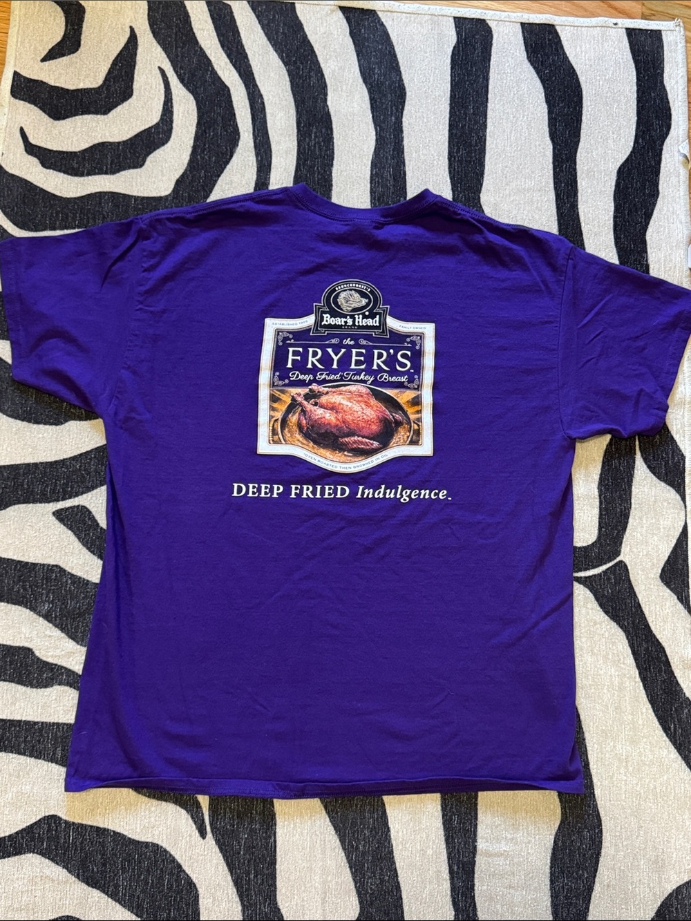 Gildan Purple Boar's Head Fryer's Deep Fried Turkey Logo T‑Shirt